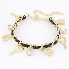 FASHION Handmade Key Lock Design Bracelets strass FB52 de charme